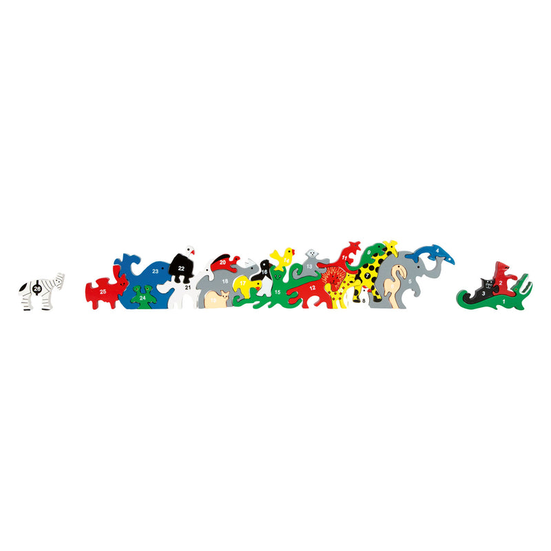 Afbeelding laden in galerijviewer, Small foot - dieren letters en cijfers balansspel, 26dlg.