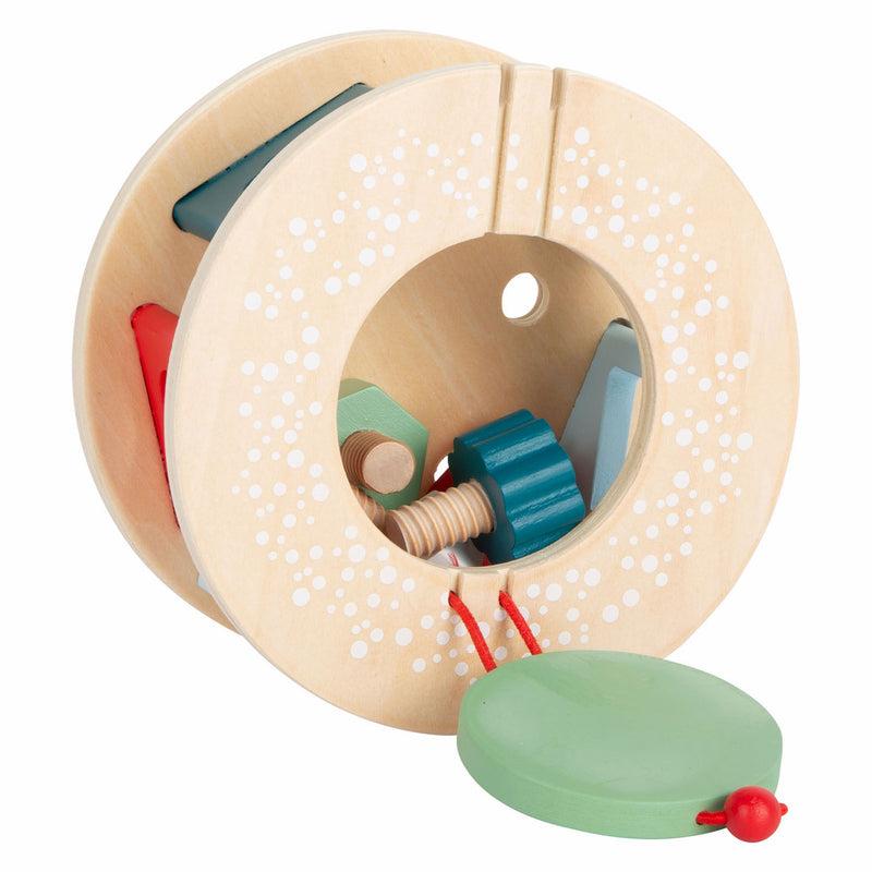 ギャラリービューアに画像をロードする, Small foot - houten trekfiguur vormenstoof slak, 6dlg.