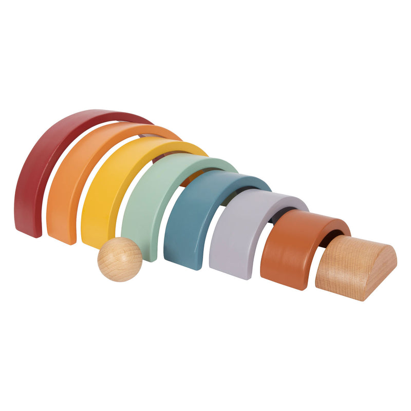 Afbeelding laden in galerijviewer, Small foot - houten regenboog bouw bogen met bal,