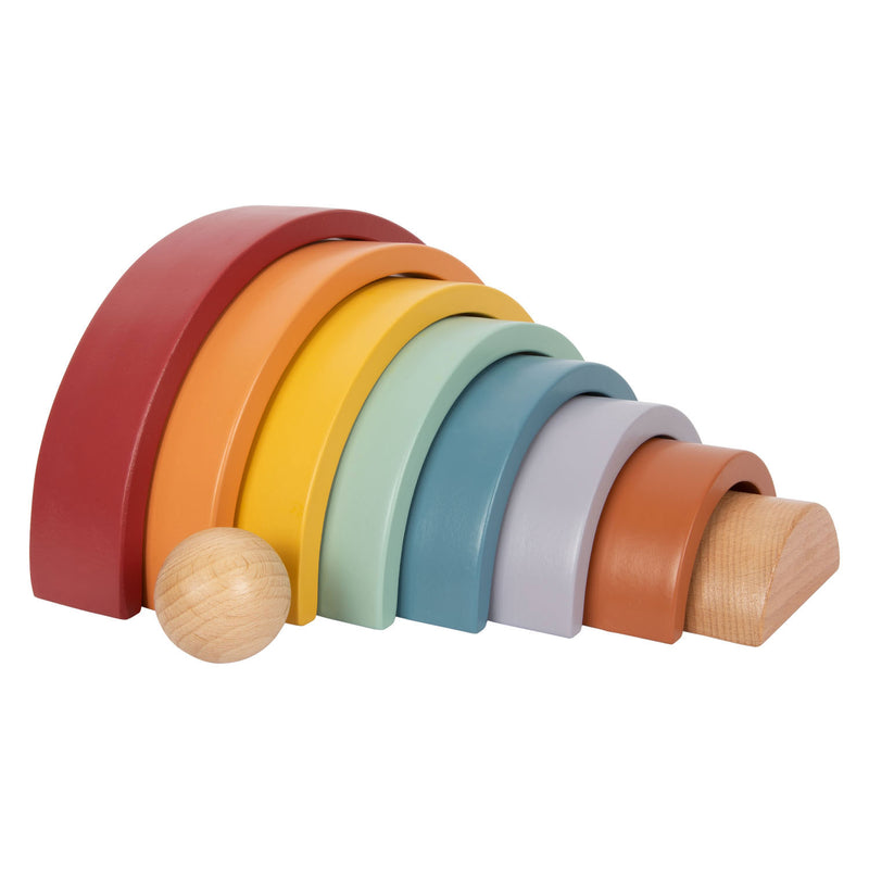 Load image into Gallery viewer, Small foot - houten regenboog bouw bogen met bal,