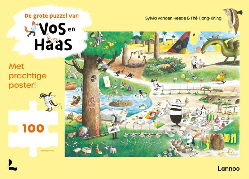 Afbeelding laden in galerijviewer, Lannoo de grote puzzel van vos en haas (100 stukken)