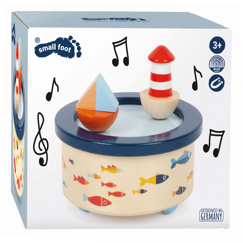 Load image into Gallery viewer, Small foot - houten muziekdoos ocean