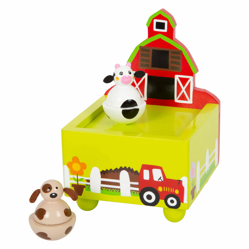 Afbeelding laden in galerijviewer, Small foot - houten muziekdoos boerderij