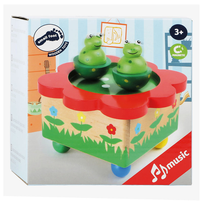 Afbeelding laden in galerijviewer, Small foot - houten muziekdoos kikker
