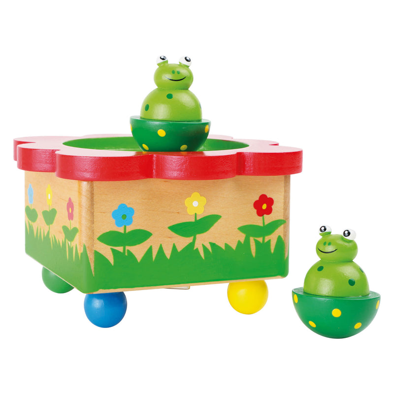 Afbeelding laden in galerijviewer, Small foot - houten muziekdoos kikker