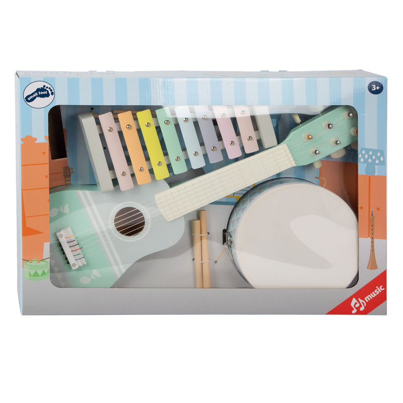 Afbeelding laden in galerijviewer, Small foot - houten muziekinstumentenset pastel, 7dlg,