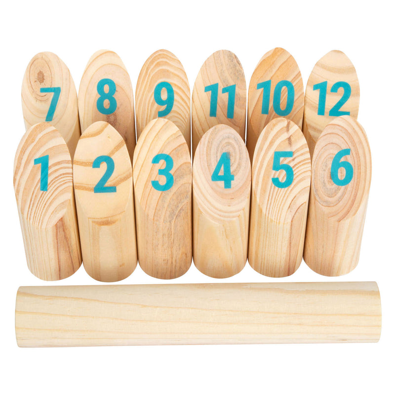 Load image into Gallery viewer, Small foot - houten kubb met nummers werpspel in tas, 13dlg.