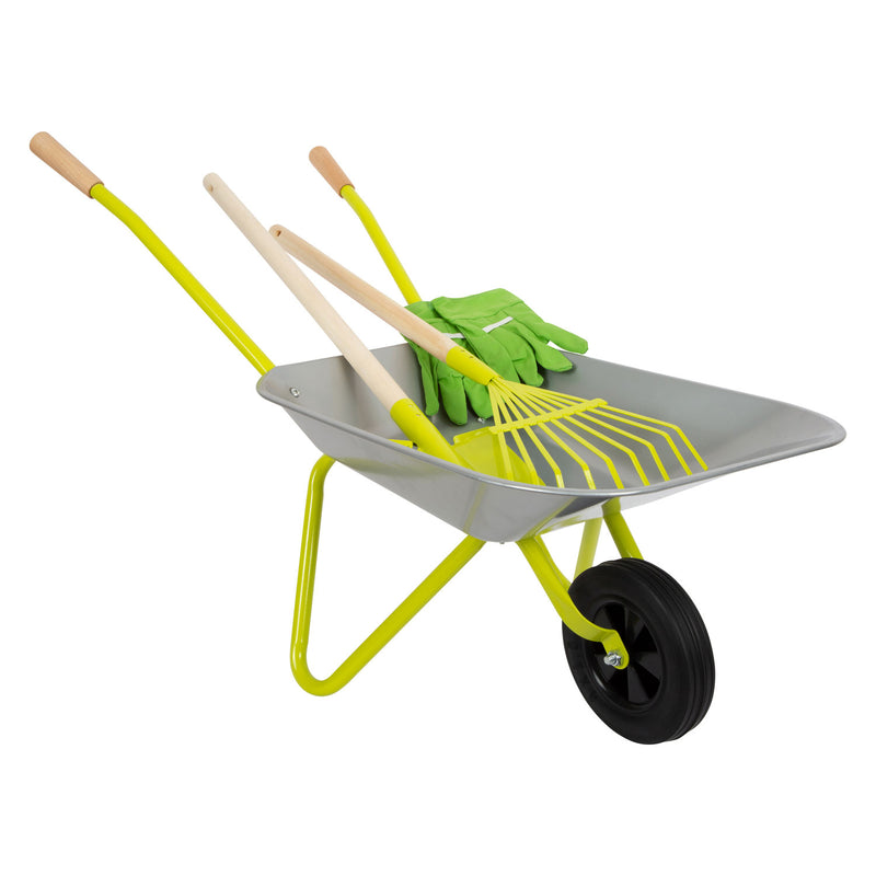 Afbeelding laden in galerijviewer, Small foot - metalen kruiwagen met tuingereedschap, 5dlg.