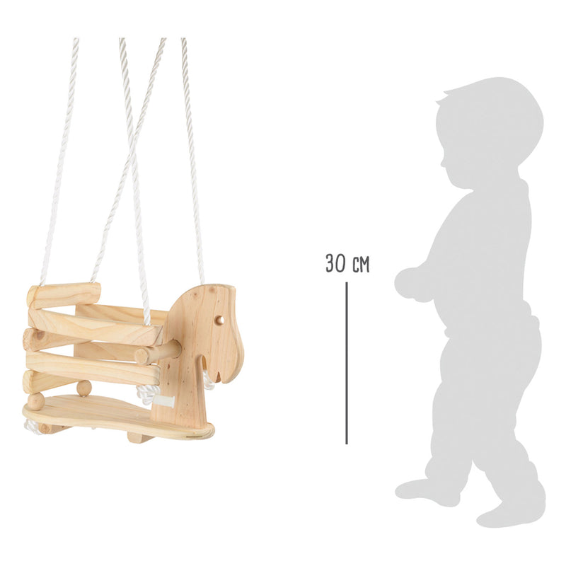 Load image into Gallery viewer, Small foot - houten paardenschommel, 140cm