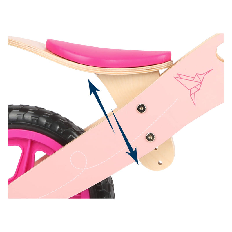 Laden Sie das Bild in Galerie -Viewer, Small foot - houten loopfiets kolibrie roze