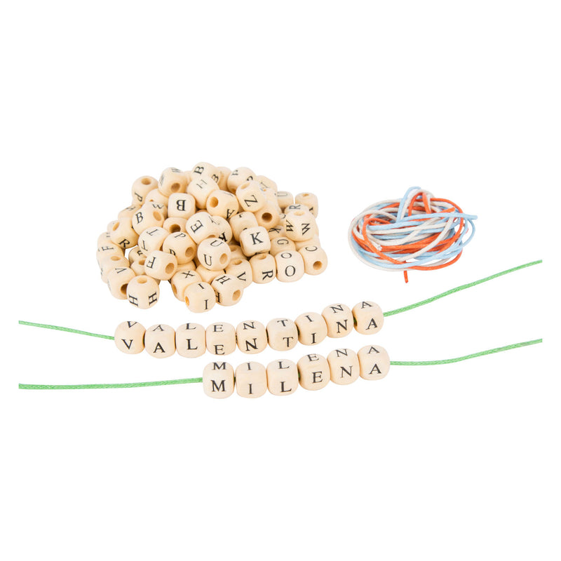Afbeelding laden in galerijviewer, Small foot houten letterkralen armbandjes maken, 300 kralen