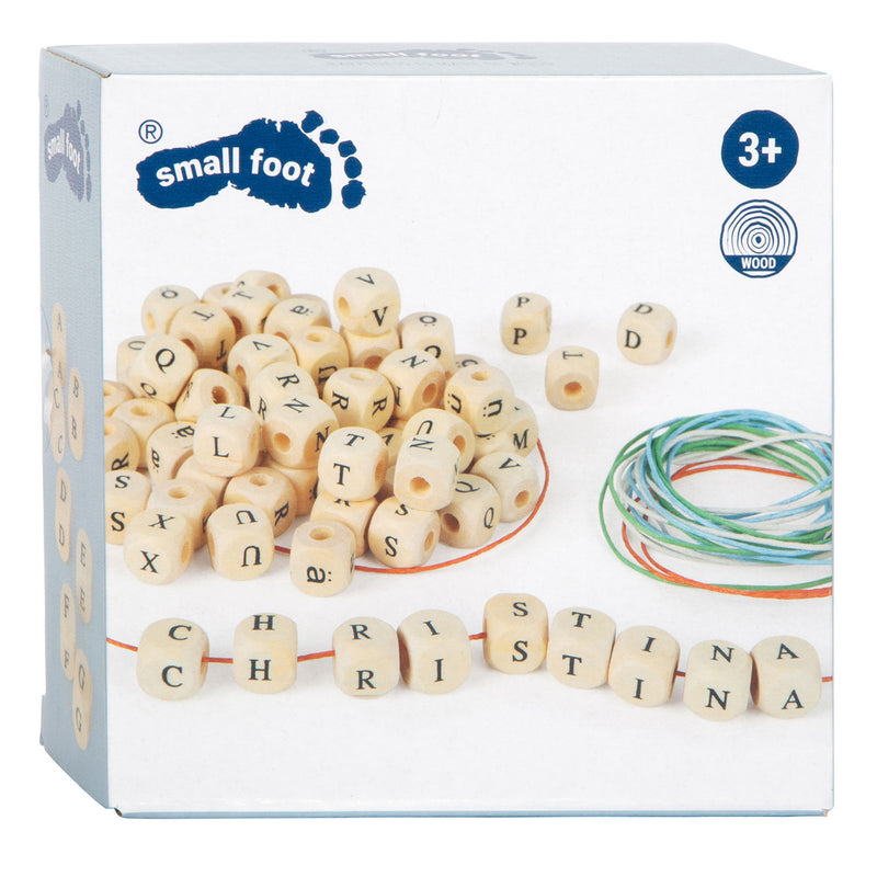 Afbeelding laden in galerijviewer, Small foot - houten letterkralen kettingen maken, 300 kralen