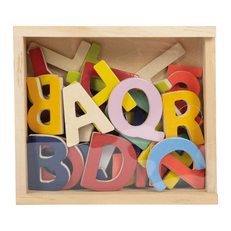 Load image into Gallery viewer, Small foot - houten magnetische letters kleur, 37dlg.