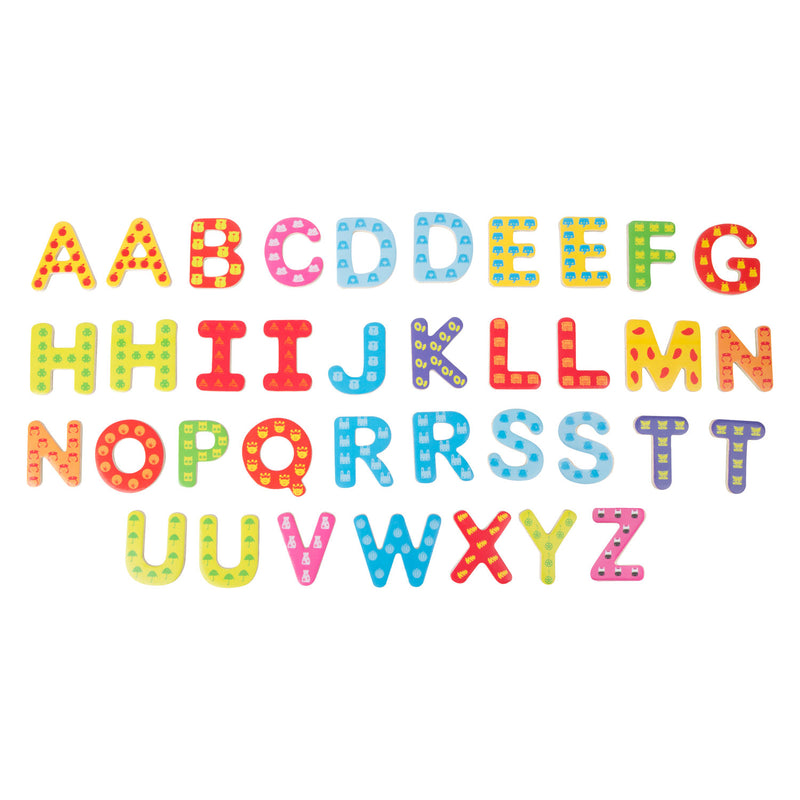 Load image into Gallery viewer, Small foot - houten magnetische letters kleur, 37dlg.