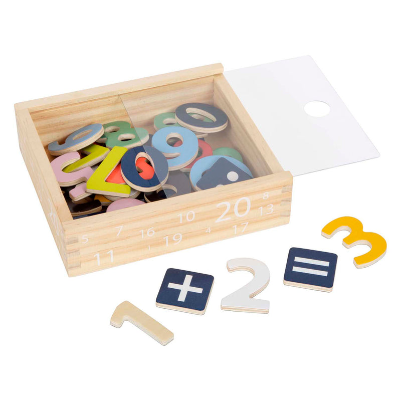 ギャラリービューアに画像をロードする, Small foot - houten magnetische cijfers kleur. 37dlg.