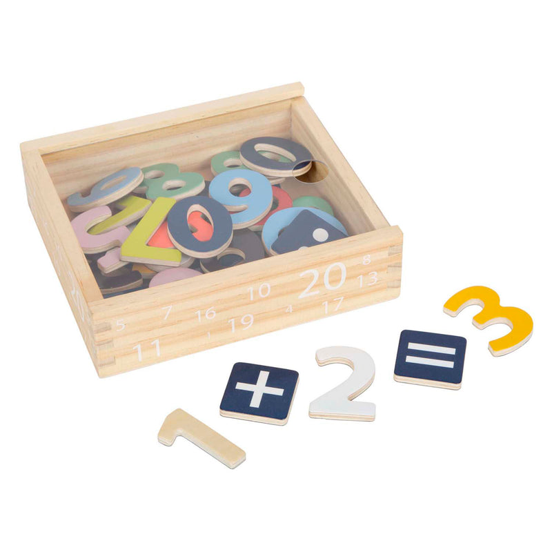 ギャラリービューアに画像をロードする, Small foot - houten magnetische cijfers kleur. 37dlg.
