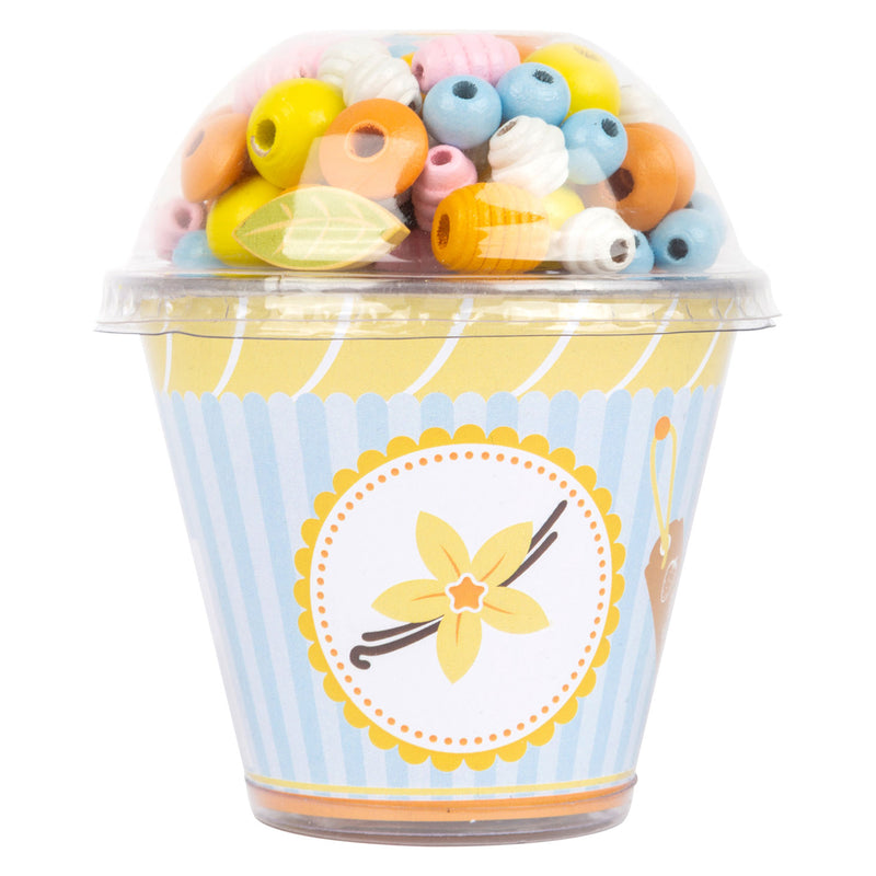 ギャラリービューアに画像をロードする, Small foot - houten kralen sieraden maken cupcake