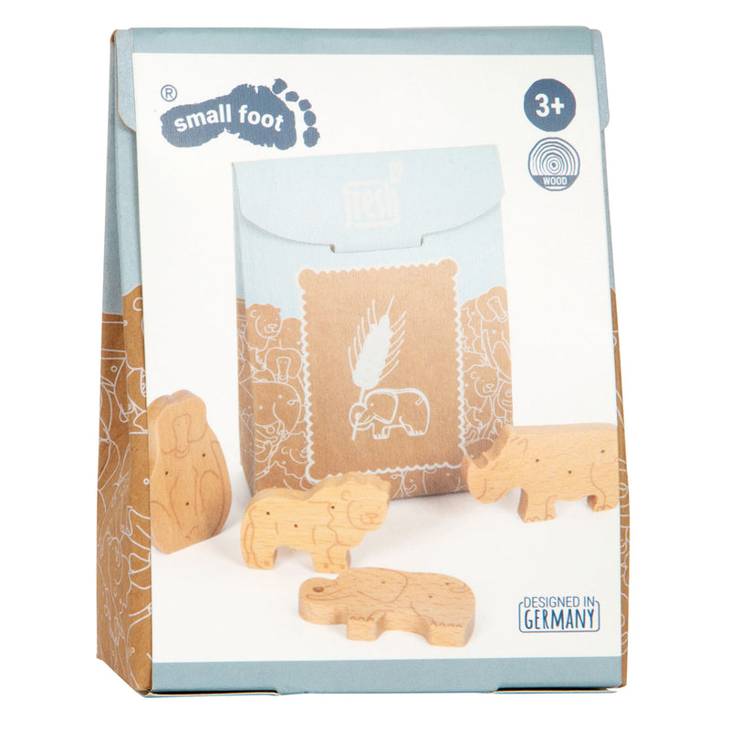 Afbeelding laden in galerijviewer, Small foot - houten speeleten dieren crackers, 8dlg.