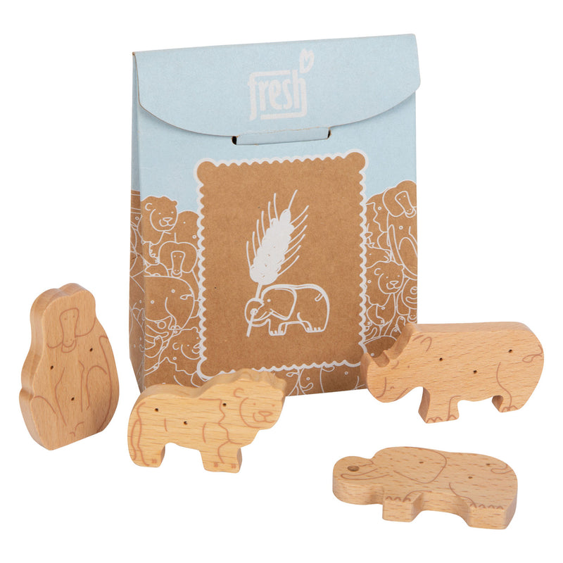 Load image into Gallery viewer, Small foot - houten speeleten dieren crackers, 8dlg.