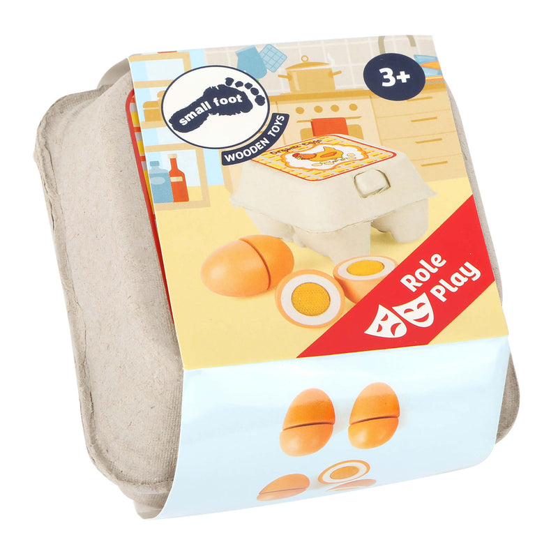 Afbeelding laden in galerijviewer, Small foot - houten speeleten eieren, 9dlg.