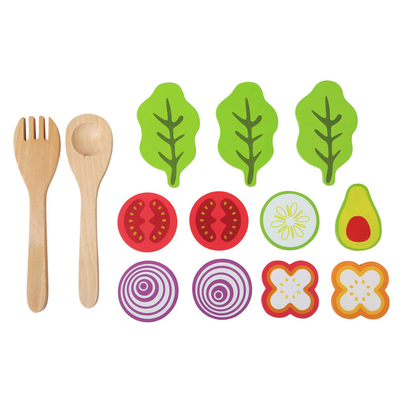 ギャラリービューアに画像をロードする, Small foot - houten speeleten salade speelset, 15dlg,