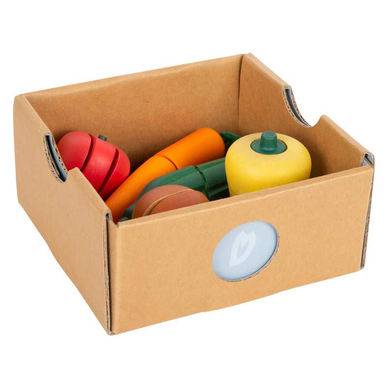 Afbeelding laden in galerijviewer, Small foot - houten snij- en speeleten groenten set, 13dlg.