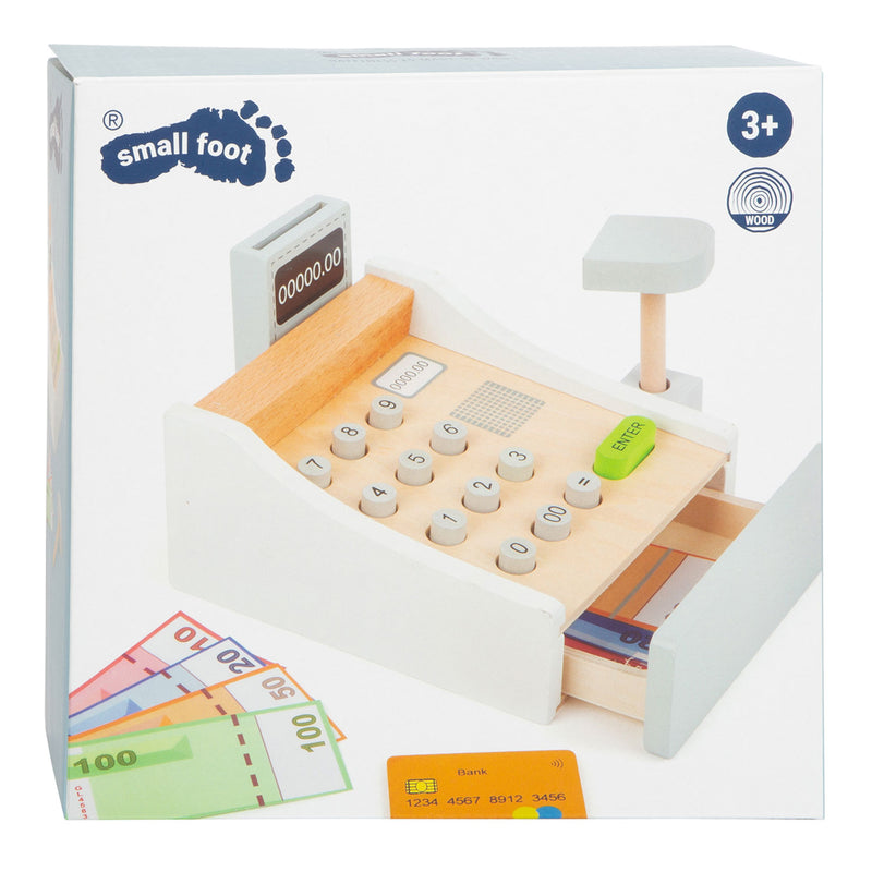 Afbeelding laden in galerijviewer, Small foot - houten speelgoedkassa met accessoires, 15dlg.