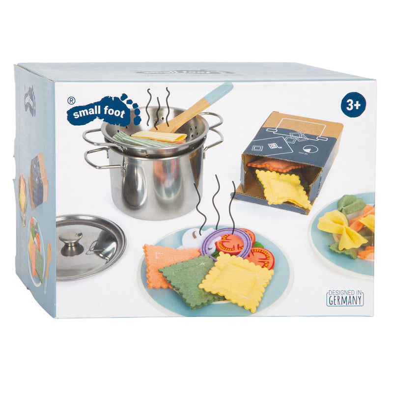 Afbeelding laden in galerijviewer, Small foot - houten speeleten pasta chef set, 19dlg.