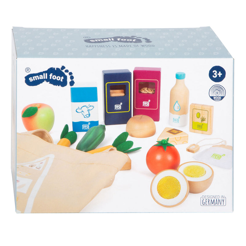 Cargue la imagen en el visor de la galería, Small foot - houten speeleten vegetarisch voedselset, 17dlg.