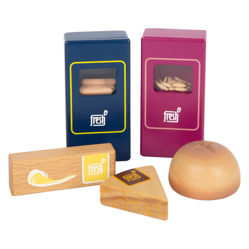 Afbeelding laden in galerijviewer, Small foot - houten speeleten vegetarisch voedselset, 17dlg.