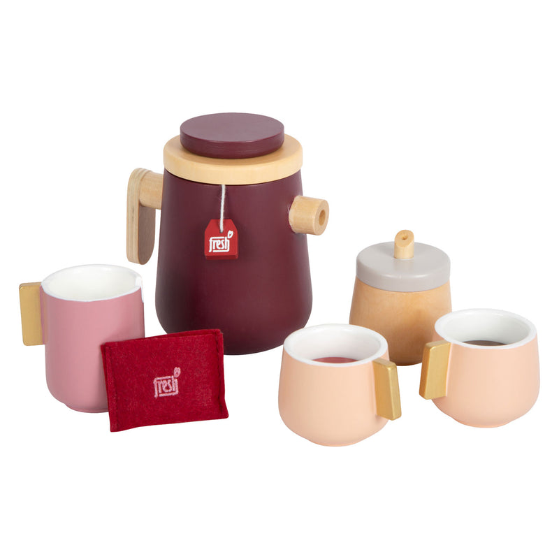 Afbeelding laden in galerijviewer, Small foot - houten koffie en theeset tasty, 16dlg.