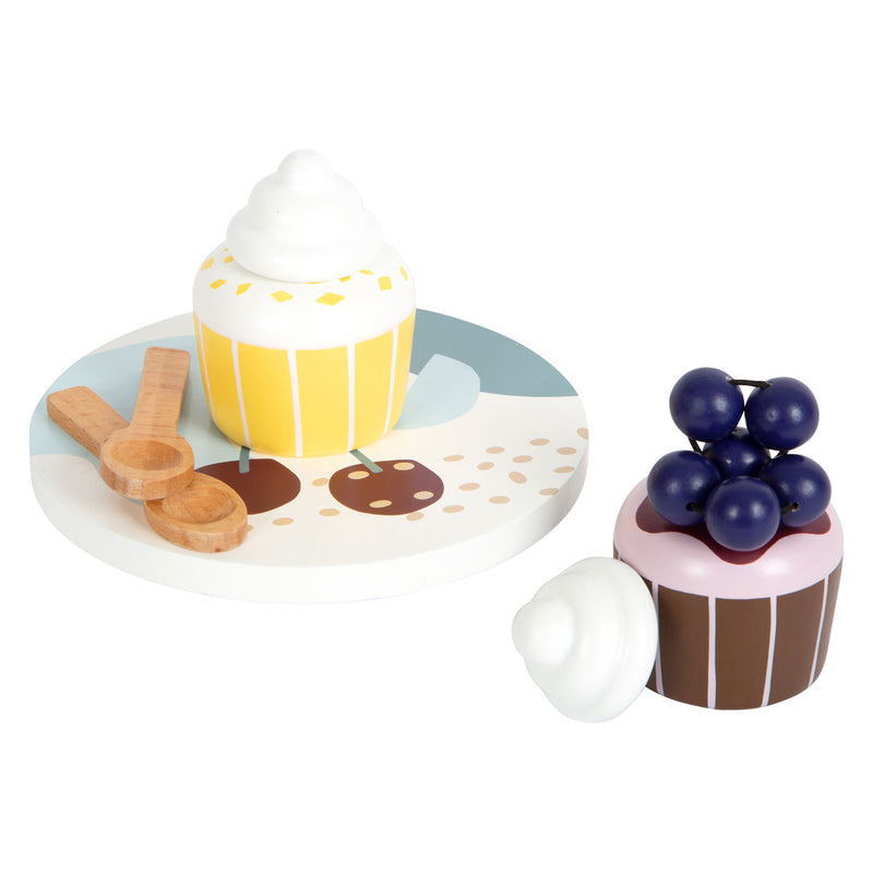 Afbeelding laden in galerijviewer, Small foot - houten koffie en theeset tasty, 16dlg.