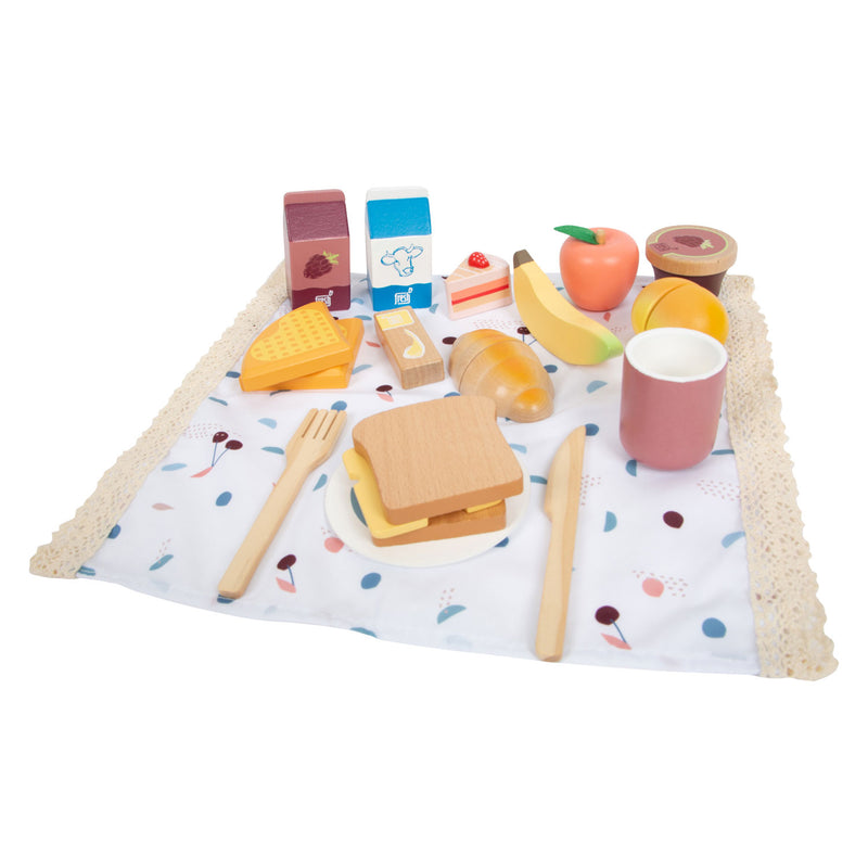 ギャラリービューアに画像をロードする, Small foot - picknickset met houten speeleten tasty, 26dlg.