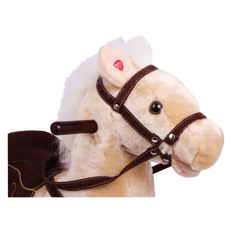 Load image into Gallery viewer, Small foot - houten schommelpaard pluche shaggy