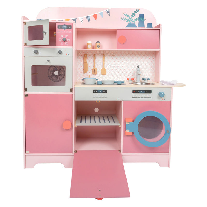 Load image into Gallery viewer, Small Foot Houten Speelkeuken Roze, 12dlg.