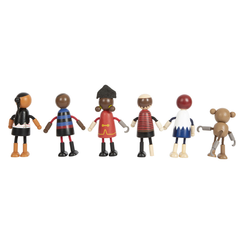 ギャラリービューアに画像をロードする, Small foot - houten poppetjes piraat buigbaar, 6st.