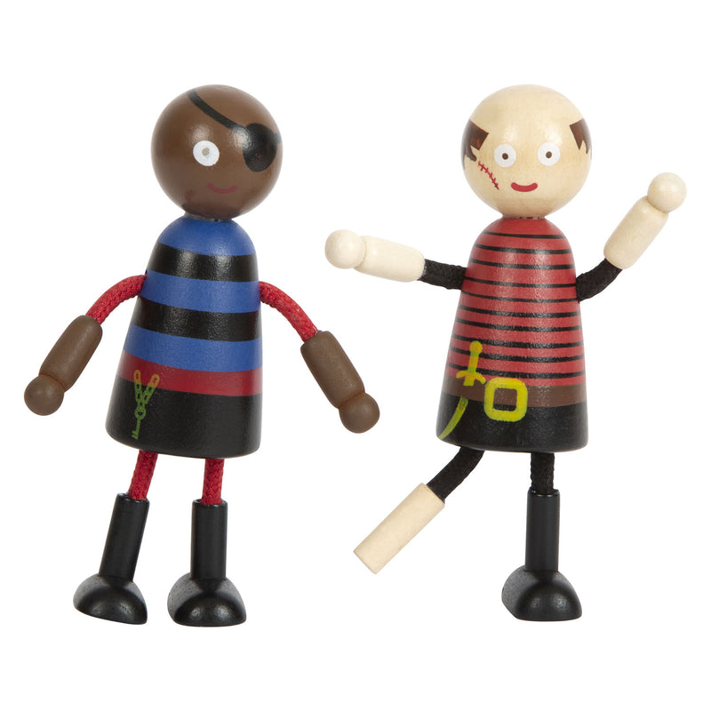 ギャラリービューアに画像をロードする, Small foot - houten poppetjes piraat buigbaar, 6st.