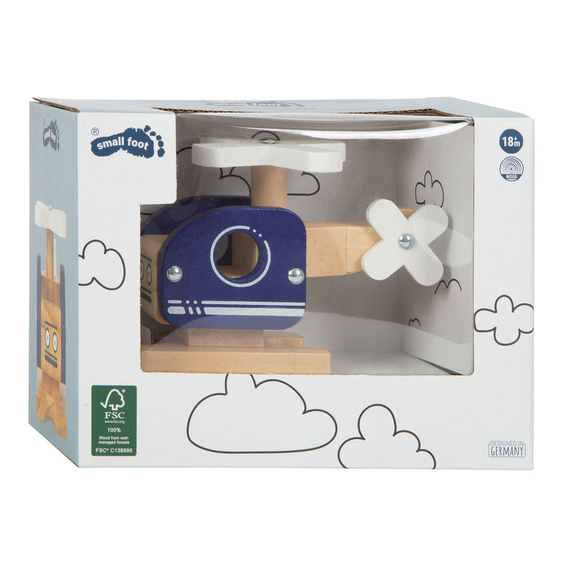 ギャラリービューアに画像をロードする, Small foot - houten helikopter blauw