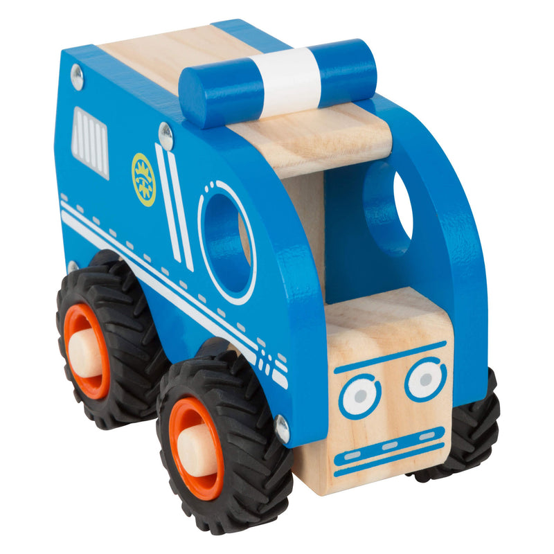 Chargez l'image dans la visionneuse de la galerie, Small foot - houten politieauto blauw