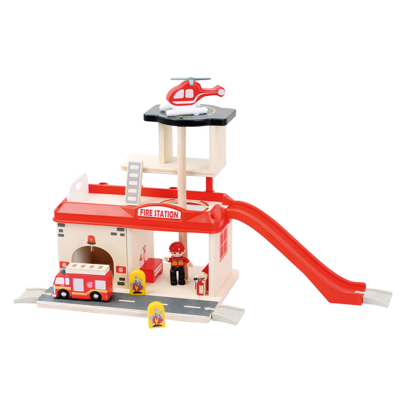 Load image into Gallery viewer, Small foot - houten brandweerkazerne met accessoires, 15dlg.