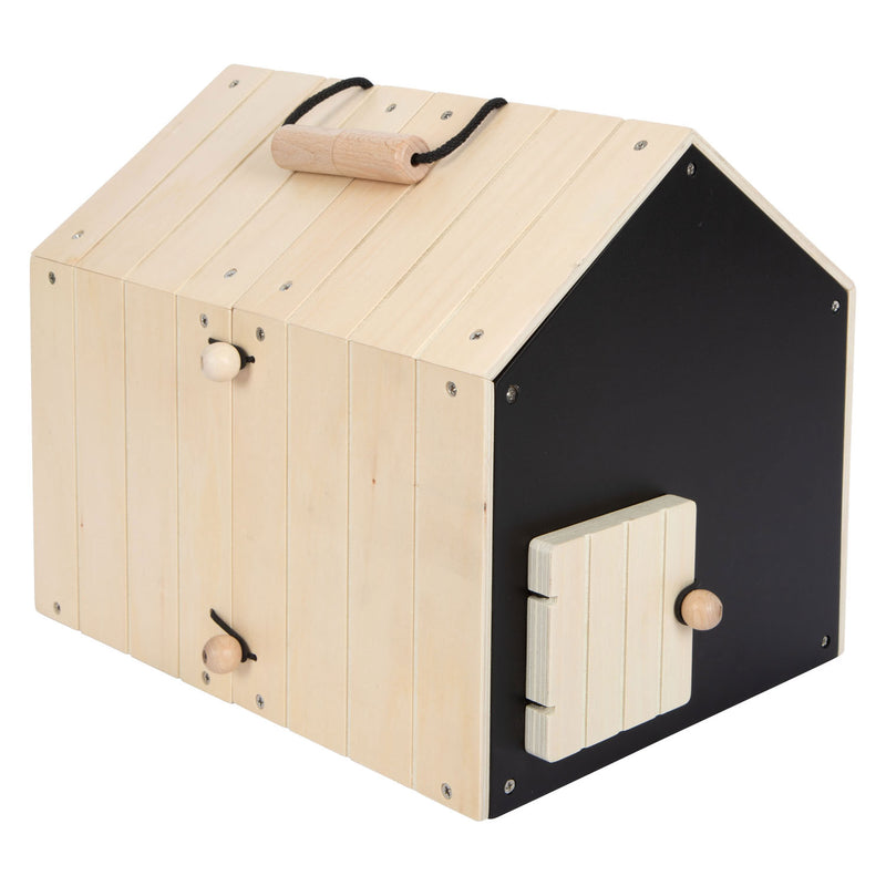 Afbeelding laden in galerijviewer, Small foot - houten konijnenhok met konijn pluche, 15dlg.