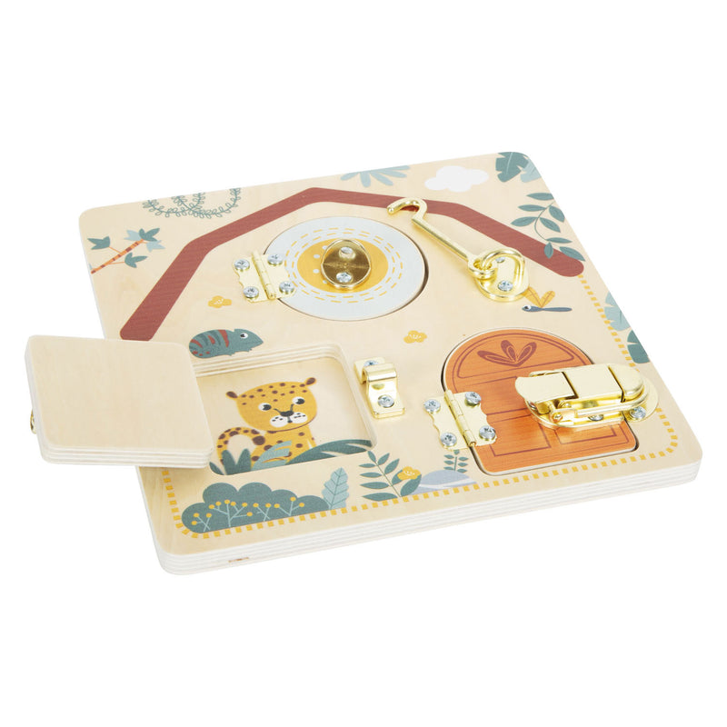 Load image into Gallery viewer, Small foot - sloten en grendels motorische activiteitenbord safari