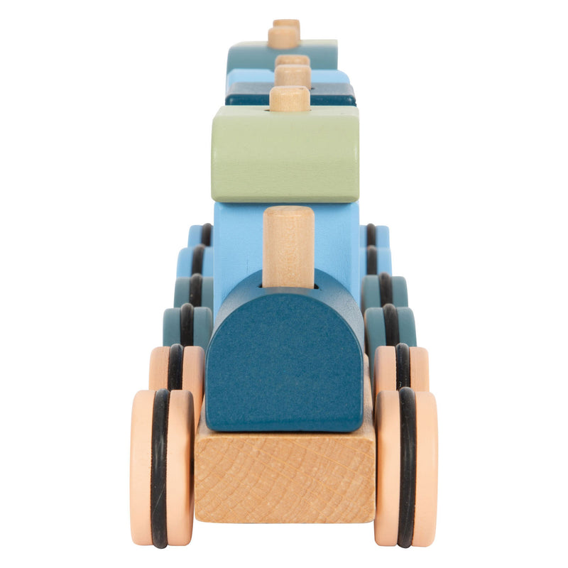 Load image into Gallery viewer, Small foot - houten stapelblokkentrein arctic, 16dlg.