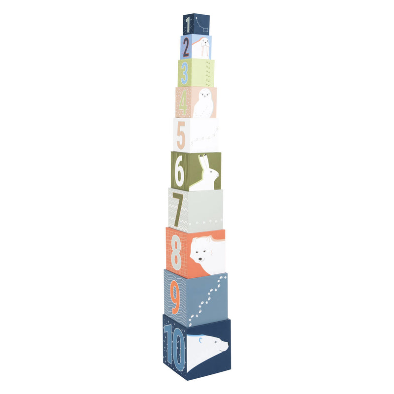 Load image into Gallery viewer, Small Foot Stapelblokken Karton Arctic, 10dlg.