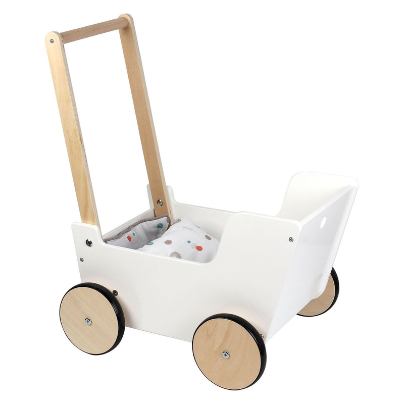 Afbeelding laden in galerijviewer, Small foot - houten duwpoppenwagen little button