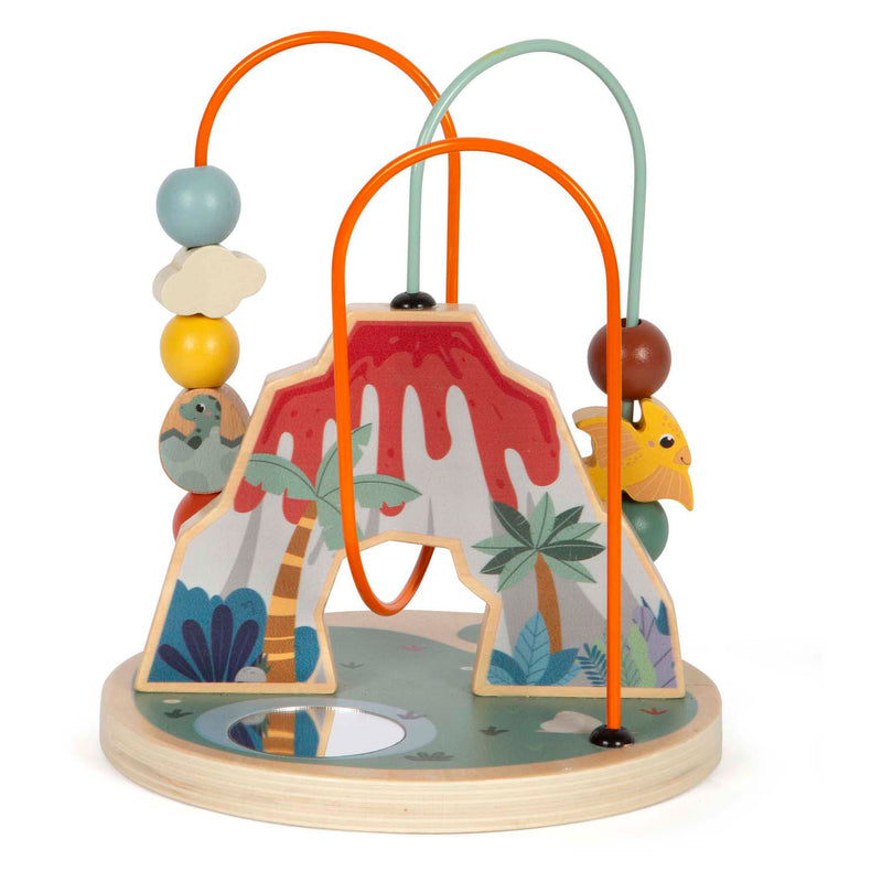 Load image into Gallery viewer, Small foot - houten motoriekspiraal vulkaan en dino