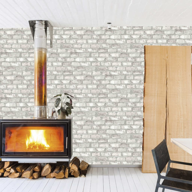 Load image into Gallery viewer, Dutch wallcoverings behang bakstenen wit ew3104
