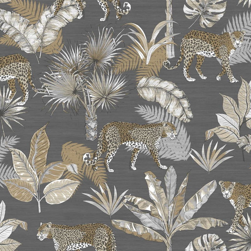 Load image into Gallery viewer, Dutch wallcoverings dutch wallcoverings behang leopard grijs en beige