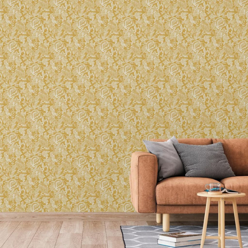 Load image into Gallery viewer, DUTCH WALLCOVERINGS DUTCH WALLCOVERINGS Behang Mae oker en beige