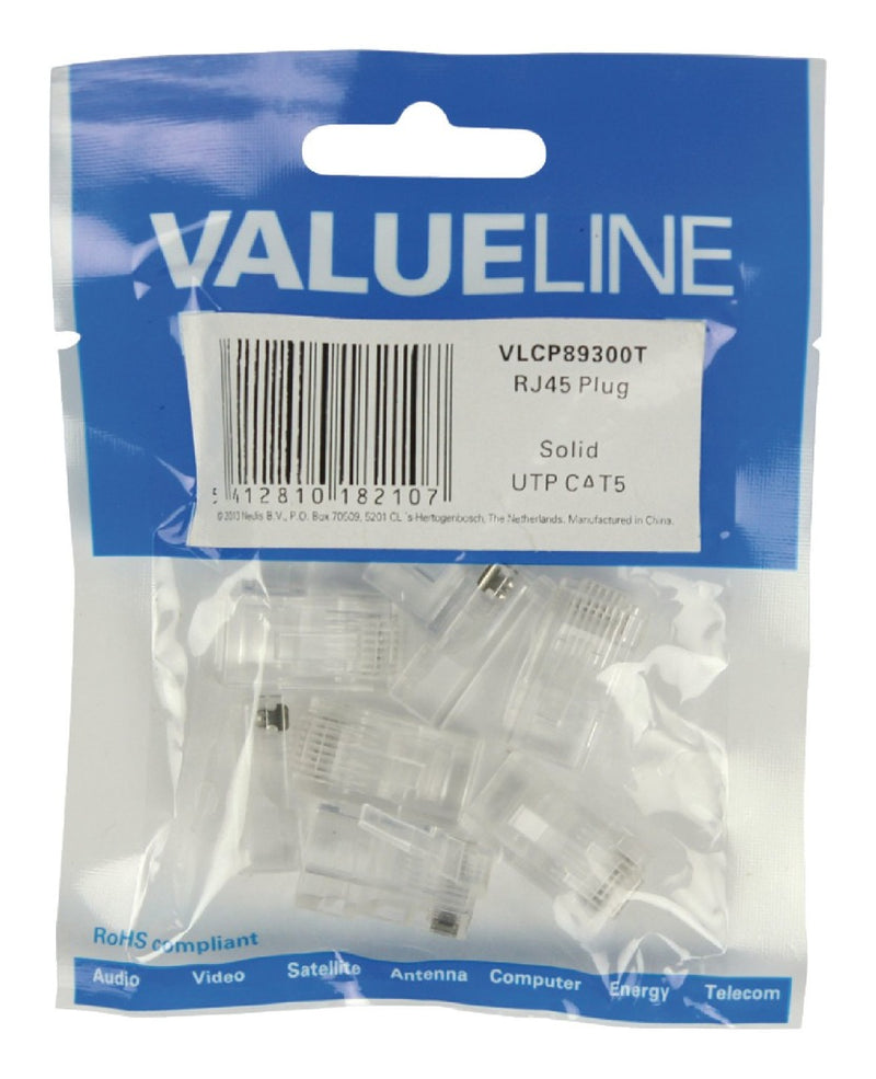 Load image into Gallery viewer, Valueline vlcp89300t rj45 connectoren voor solid utp cat 5 kabels